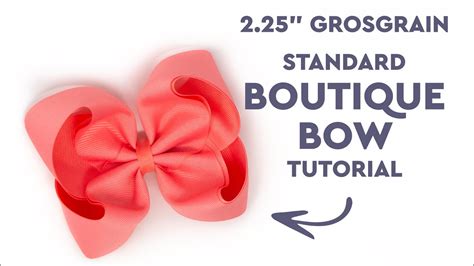 Premium Grosgrain Boutique Bow Tutorial 2.25" - The PERFECT ... - YouTube