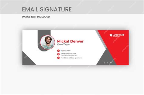 Premium PSD Email signature template design