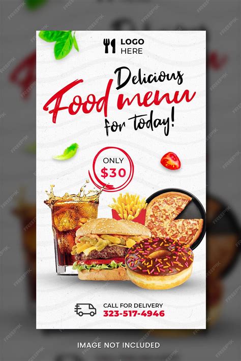 Premium PSD Food menu banner template design