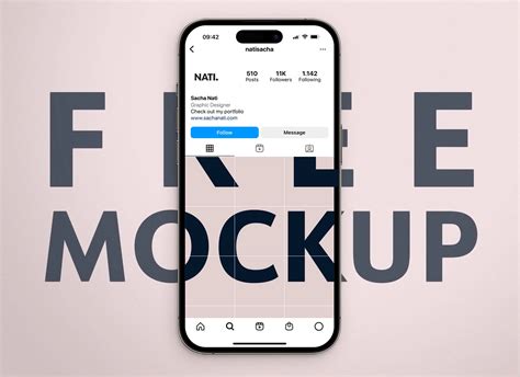 Premium PSD Instagram profile mockup