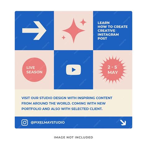 Premium PSD Instagram square template psd