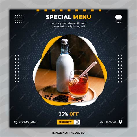 Premium PSD Special menu banner template