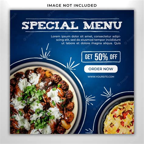 Premium PSD Special menu promotion banner template