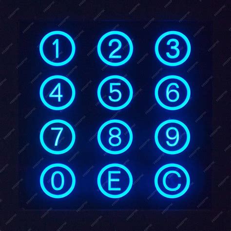 Premium Photo Back lit keypad from a vending machine