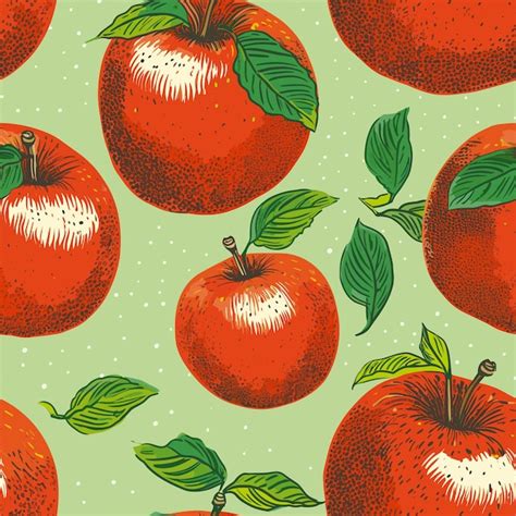 Premium Vector Apple pattern