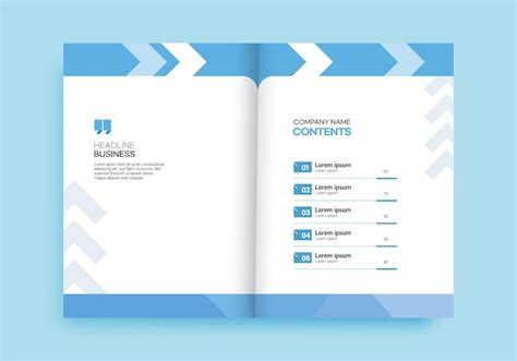 Premium Vector Brochure Table of Contents Template
