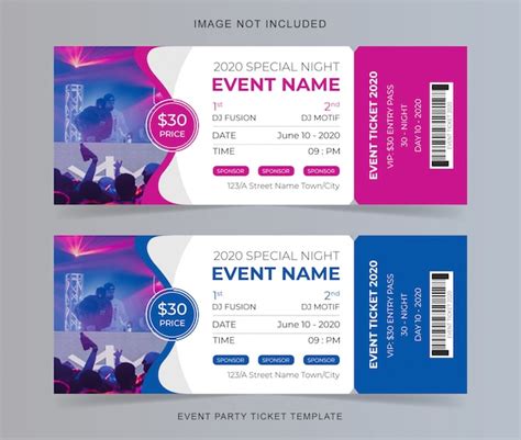 Premium Vector Event party ticket template