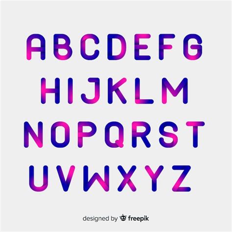 Premium Vector Gradient alphabet template