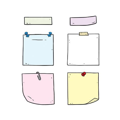 Premium Vector Hand drawn vector illustration of post it notes set on