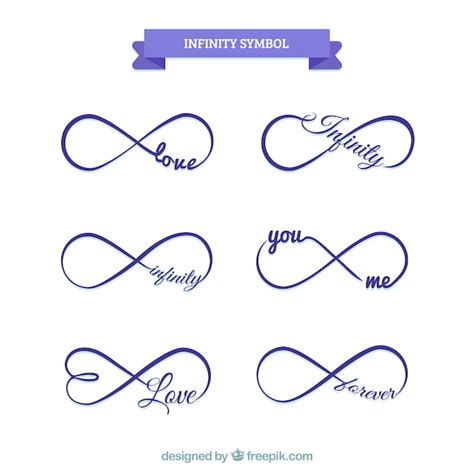 Premium Vector Infinity symbol collection with word