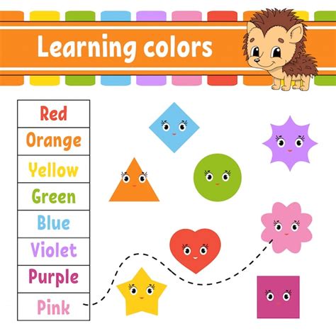 Premium Vector Learning Colors Worksheet