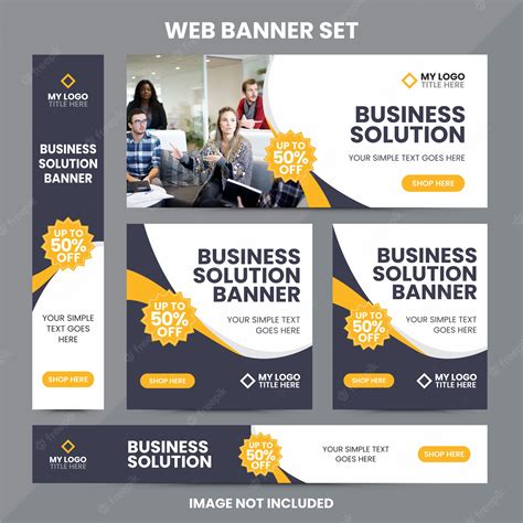Premium Vector Modern Web Banner Ad Set Template