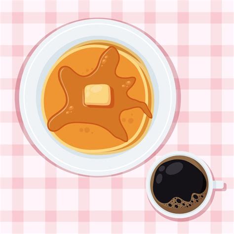 Premium Vector Pancakes and coffee - Freepik