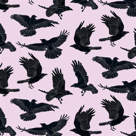 Premium Vector Raven pattern