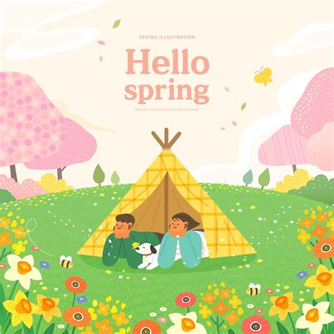 Premium Vector Springtemplate