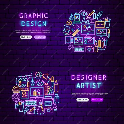 Premium Vector Trendy neon banner design. - Freepik