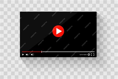 Premium Vector Video Player Layout Template Video Frame Mobile
