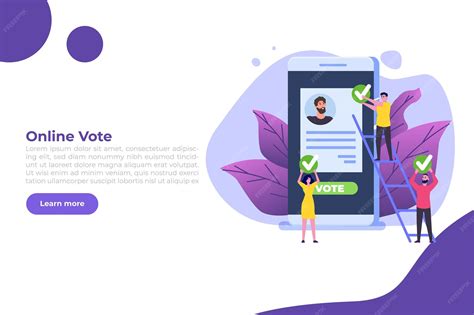 Premium Vector Voting Online E Voting Election Internet System Template