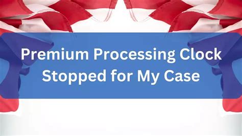 6 days ago · Learn about the USCIS premium processing option for faster processing of certain forms and visa types. Find out what it means when the clock is stopped for your case and how to contact USCIS. . 