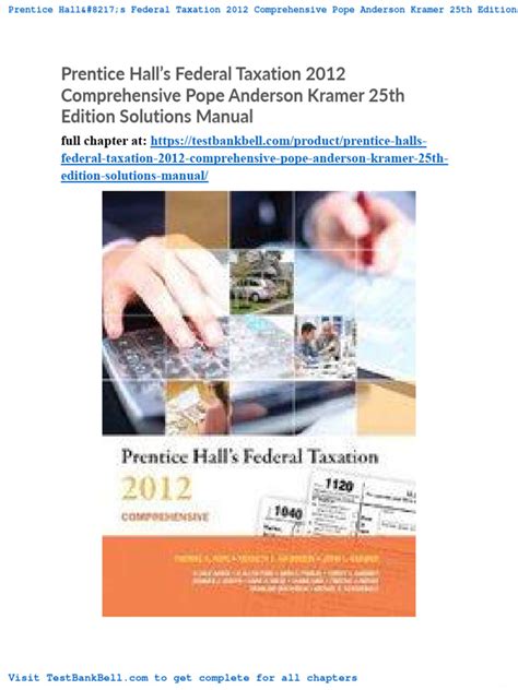 Prentice hall federal taxation 2012 solutions manual. - Keep your love on study guide.