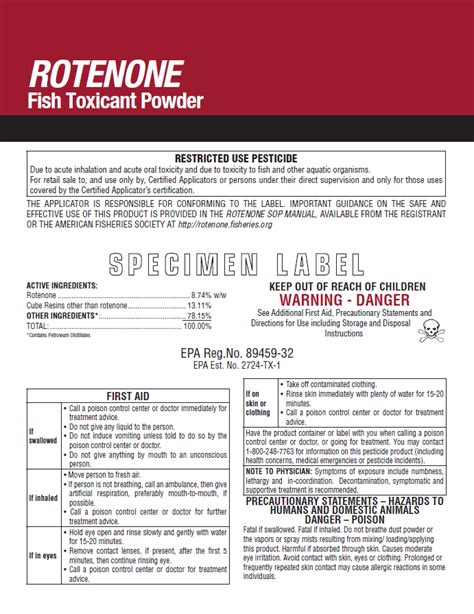 Prentox Rotenone Fish Toxicant Powder - Center for …