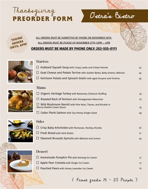 Preorder Menu Design Template by MustHaveMenus
