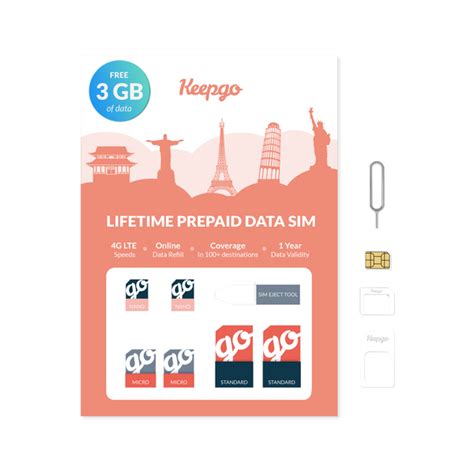 Prepaid Mobile Data Plan 1gb Data Only Sim Card Travel In Usa And International Keepgo