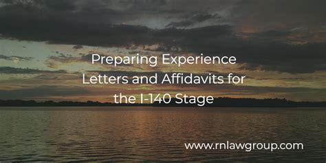 Preparing Experience Letters and Affidavits for the I-140 Stage