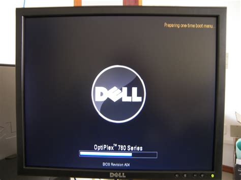 3. Press F12 after the Dell logo is displayed on the screen t