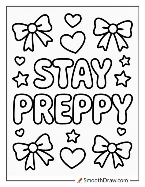 Preppy Coloring Shee