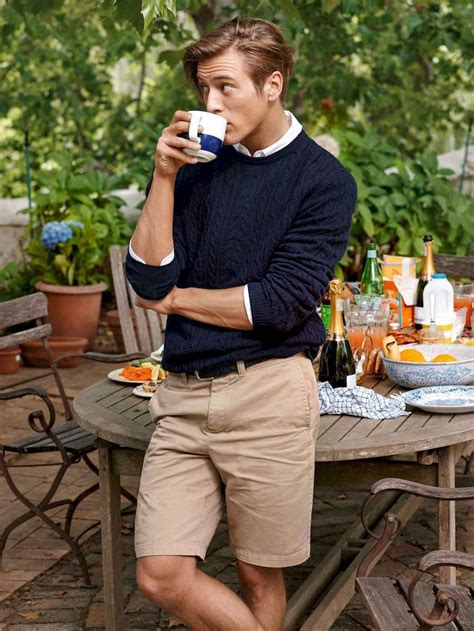 Preppy look men. 1 Casual Sweater Prep. Preppy style is often associated with more formal dressing. That being said, you can incorporate preppy aesthetic into casual wear also! Jeans, flats and a sweater get a preppy twist in this outfit. The striped detail at the neckline of the sweater takes the sweater from a basic to prep staple. 