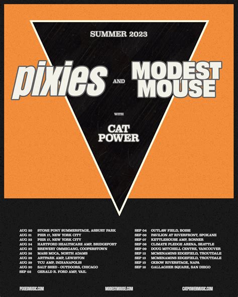 Presale Codes for Pixies and Modest Mouse Tour with Cat Power