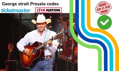 Presale codes for george strait. We will notify you by SMS when a presale code is added for the following event: George Strait ISU Cyclones - MidAmerican Energy Field at Jack Trice Stadium Sat May 25, 2024 at 5:45pm The alert is free, but only paid members can view our presale codes. Enter your mobile number to get an instant alert when a code becomes available. 