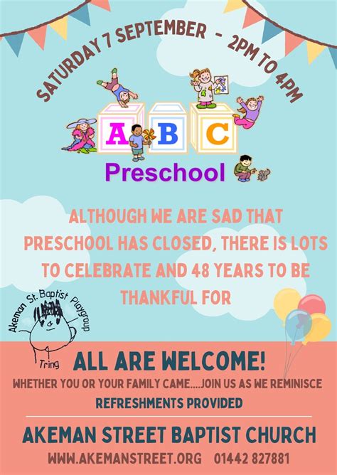 Preschool – Akeman Street Baptist Church