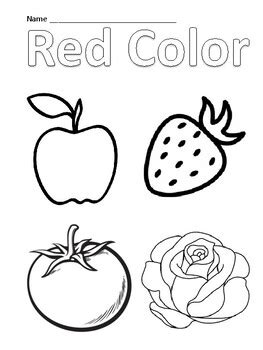 Preschool Color Red Coloring Pages Coloring Pages
