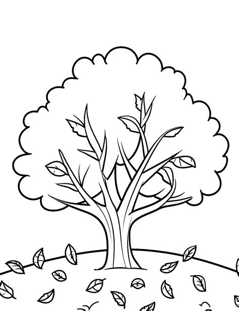 Preschool Fall Tree Coloring Pages