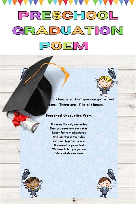 Preschool Graduation Poems For Kids