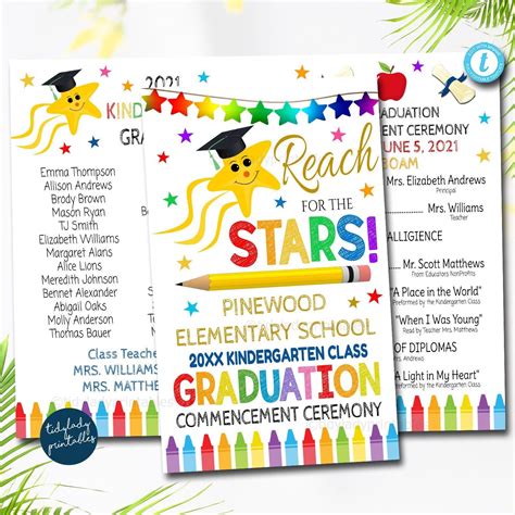 Preschool Graduation Program Templates Addictionary