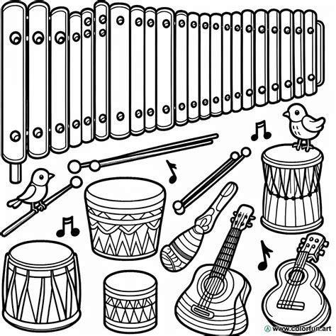 Preschool Musical Instruments Coloring Pages Coloring Pages