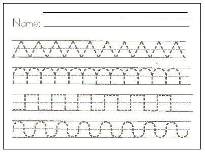 Preschool Writing Patterns Writing Patterns Worksheets