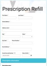 Prescription Refill Form Template Formsite