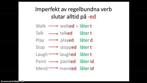 Presensform av verb engelsk