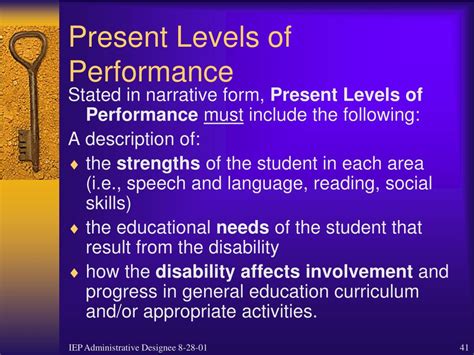 Present Levels of Performance Slide19