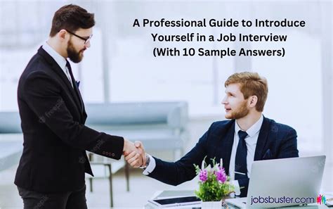 Present yourself in an interview