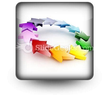 Presentation Of Colorful Circular Arrows Slidemodel