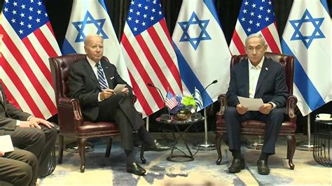President Biden speaking after meetings in Israel