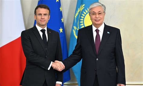 President Tokayev welcomes French president in Astana
