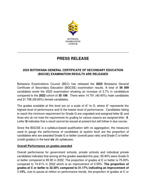 Press Release 2024 BGCSE Results FM 21.02.2024