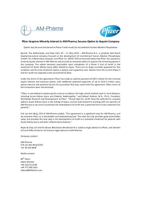 Press Releases Pfizer