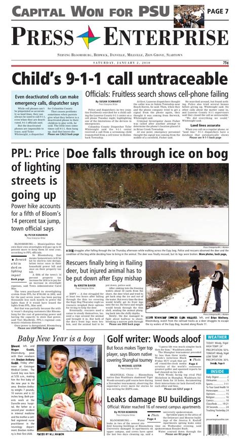 Press-enterprise bloomsburg pennsylvania. Subscribe to the Press Enterprise today! Press Enterprise Online One-Year Subscription $160.95 / 1 Year. Digital subscriptions are paid in advance and are non-refundable. One-Year access to pressenterpriseonline.com. $14.95 / Month, Renews Automatically, Cancel Anytime. Digital subscriptions are paid in advance and are non-refundable. 